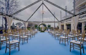 tenso civil ceremony iron marquee